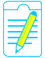 Ett block och en penna. Illustration