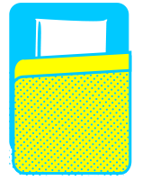 En säng. Illustration