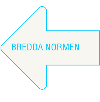 En grupp människor på rad, bakom dessa en pil som pekar åt vänster med texten 'Bredda normen'. Illustration
